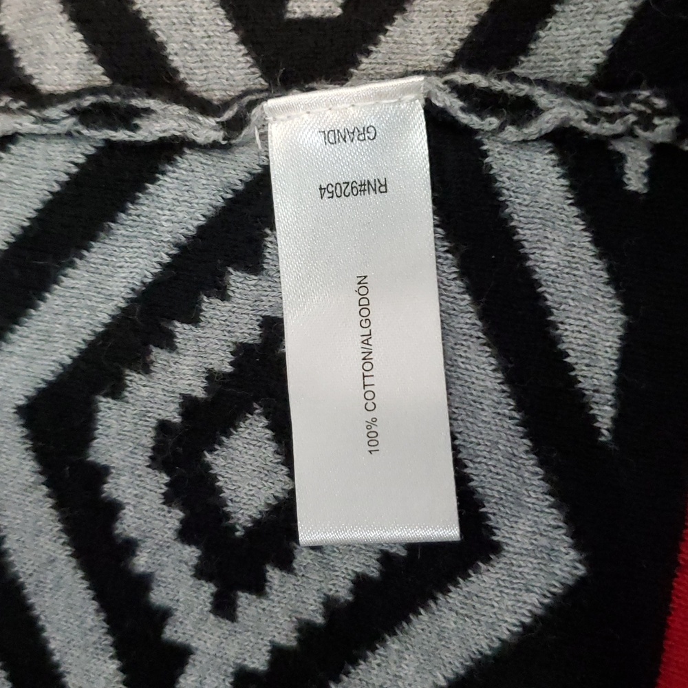 Aztec Print Waterfall Cardigan Small Cotton - Picture 6 of 10